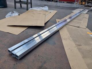 3x 6-metre 50x50x3mm box Aluninium Lengths, New