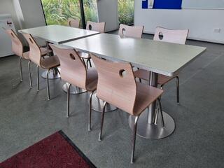 2x Cafe Tables w/ 8x Chairs