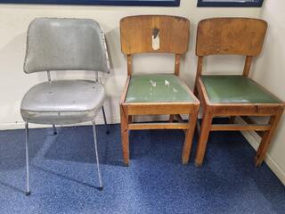 3x Vintage Chairs, need some TLC restoration! 
