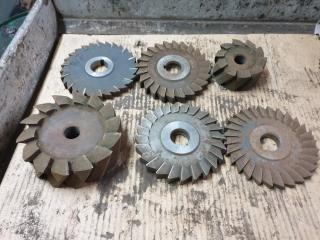 6 x Large Mill Cutters