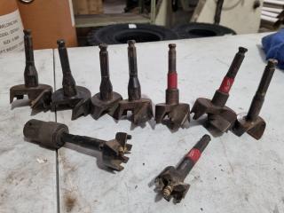 9x Assorted Milwaukee Selfeed Wood Hole Bits