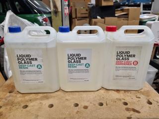 Liquid Polymer Glass Deep Cast Resin & Hardener Set