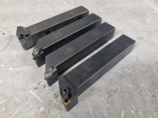 4x Lathe Indexable Turning Tools, 25x25mm shank size