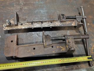 2x Vintage Short Length Sash Clamps