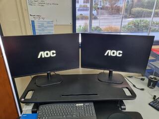 2x AOC 27" IPS LED Full HD Monitors