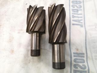 2x Face Milling Cutters, 2" & 50mm Sizes