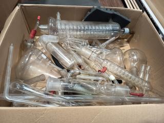 Box of Condenser Flasks and Accessories 