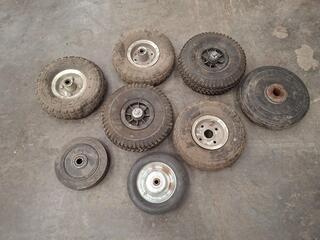 Assorted Rubber Wheels With Metal and Plastic Hubs