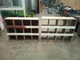 2 Small Workshop Shelving Units