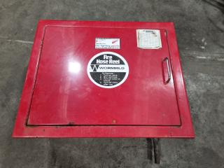 Wormald Recessed Wall Fire Hose Reel Cabinet w/ Incomplete Reel