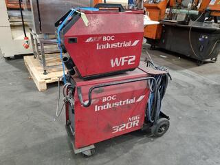 BOC Industrial MIG 320R Welder w/ Feeder, Faulty, Parts Only